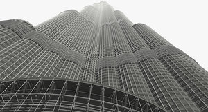 3D burj khalifa skyscraper