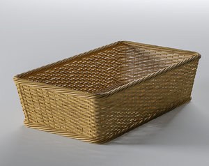 3D wicker basket square