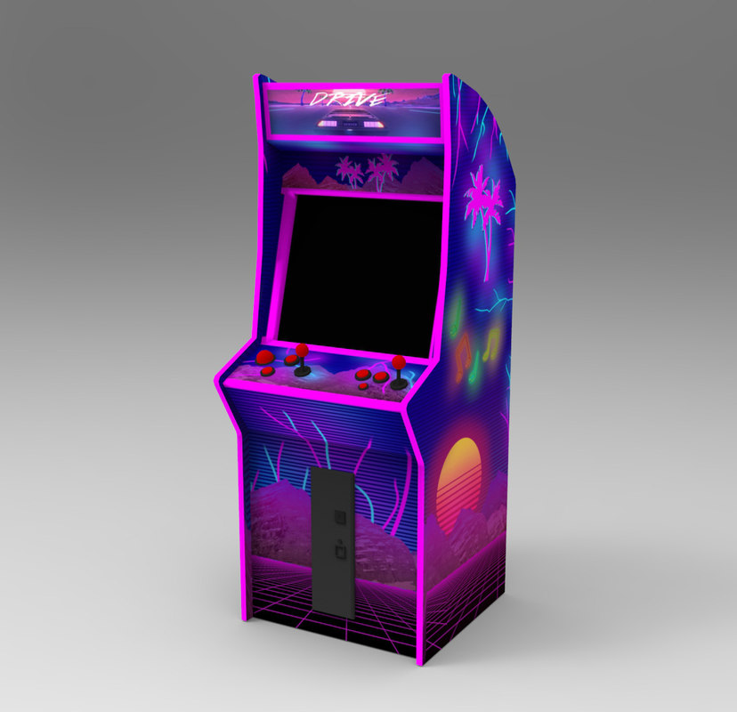 free car models cinema 3d 4d 1229419 TurboSquid  machine s 80  3D neon arcade