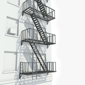 ready escape stairs 3D model