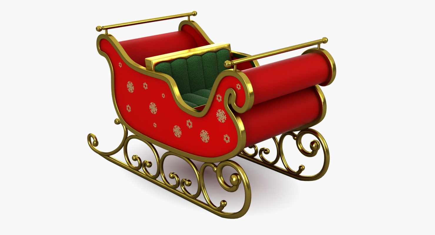 Christmas sleigh 3D model - TurboSquid 1229466