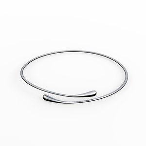 silver bracelet waterdrop design model