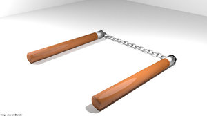 stick wooden 3D model