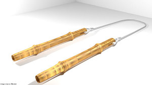 bamboo chainstick 3D model