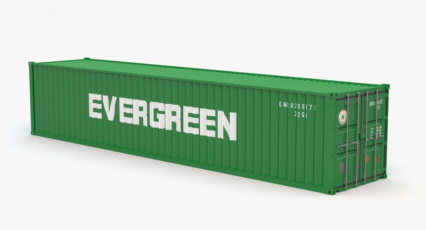 3d Evergreen Shipping Container Turbosquid 1229922