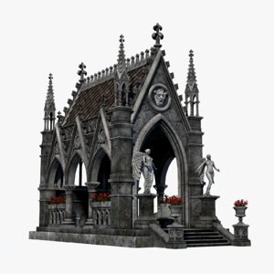 3D model gothic pavilion