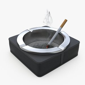 ashtray cigarette 3D model