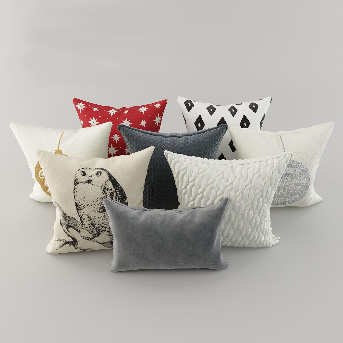 Pillows H M 2 3d Turbosquid 1230035