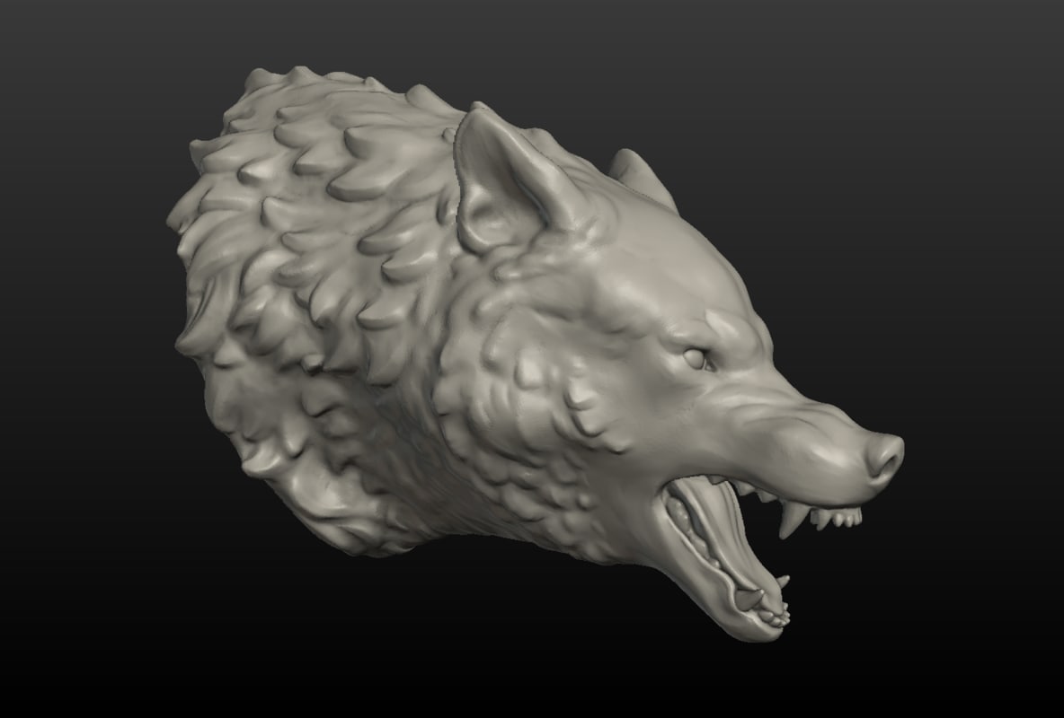 Wolf head 3D model TurboSquid 1230043