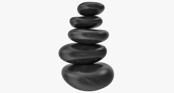 3d Black Zen Stones Pyramid Turbosquid