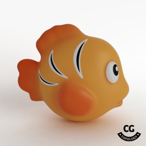bath rubber toy fish 3D