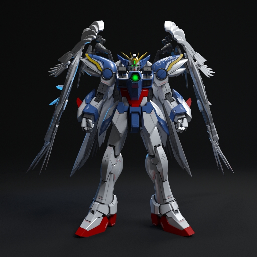 3D wing gundam zero custom model - TurboSquid 1230434