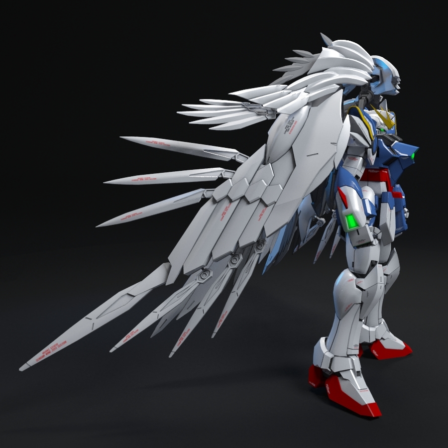 3D wing gundam zero custom model - TurboSquid 1230434