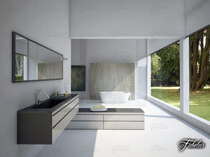 3D model bathroom scene