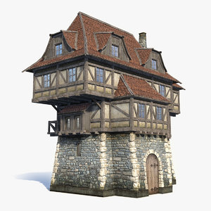 fantasy medieval house 3d max