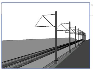 3D revit rail model