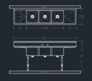 3D revit family sink