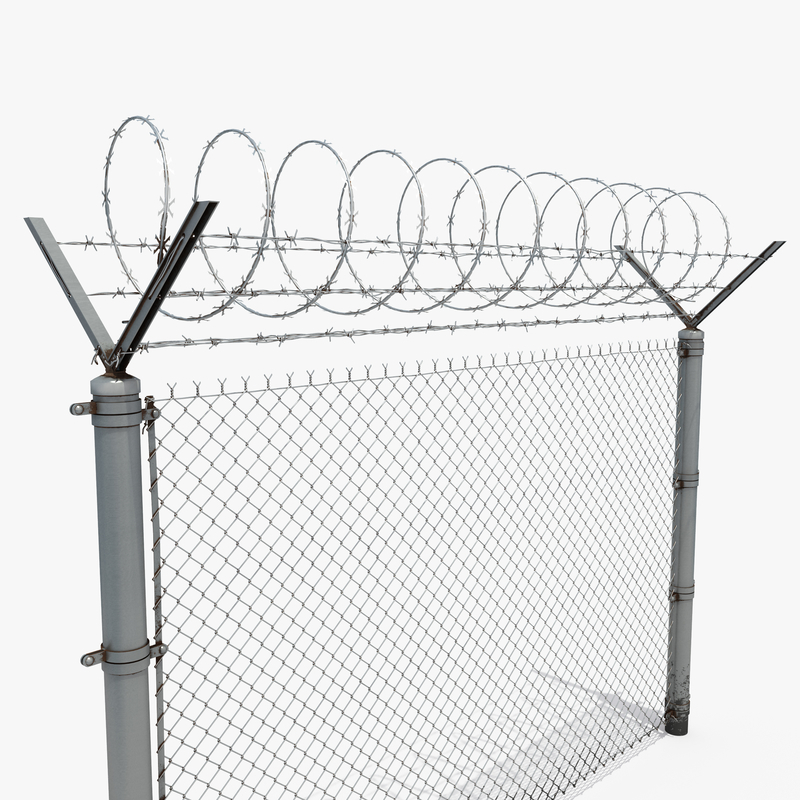 Barbed wire fence 3D model TurboSquid 1230652