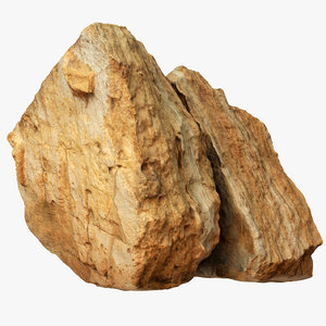 cracked limestone boulder model