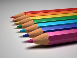 3D colour pencil