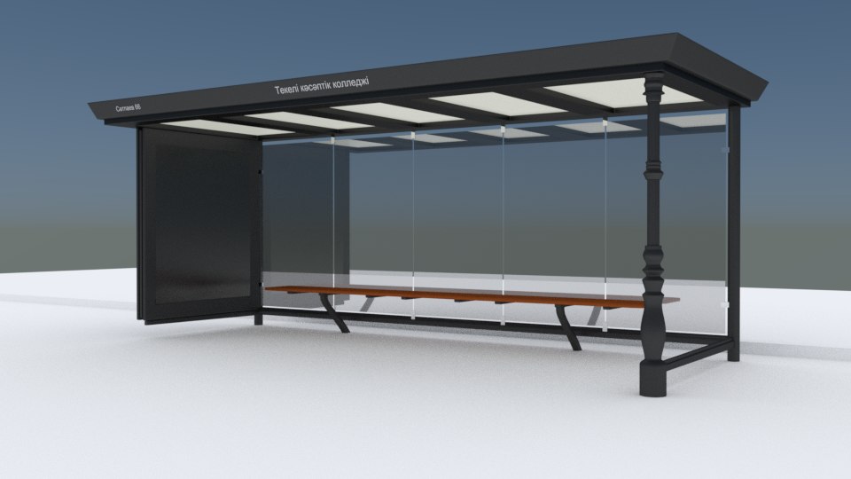 Bus stop 3D model - TurboSquid 1231002