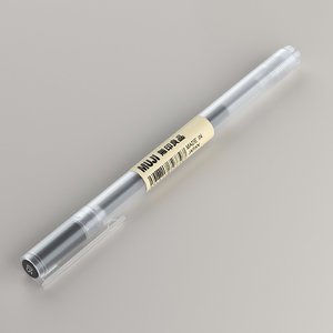 3D model closeup muji ballpoint pen