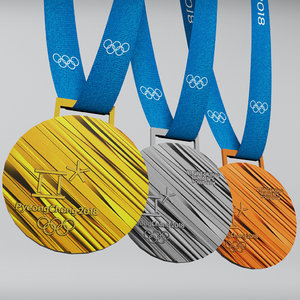 3D pyeongchang 2018 olympic medal