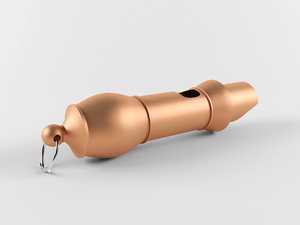 whistle metal 3D model