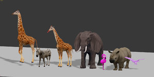 africa animals 3D model