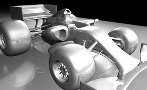 3D formula car caricature model