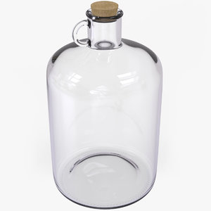3D old fashioned stoneware jug