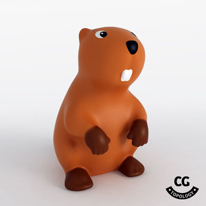 3D model bath toy beaver