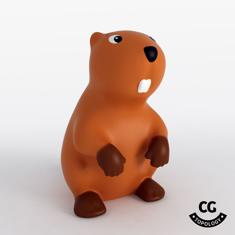 3D model bath toy beaver - TurboSquid 1231259