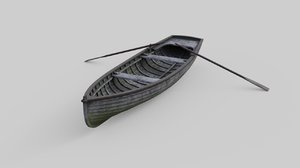 3D rowboat 1c model