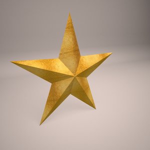 3D gold star model