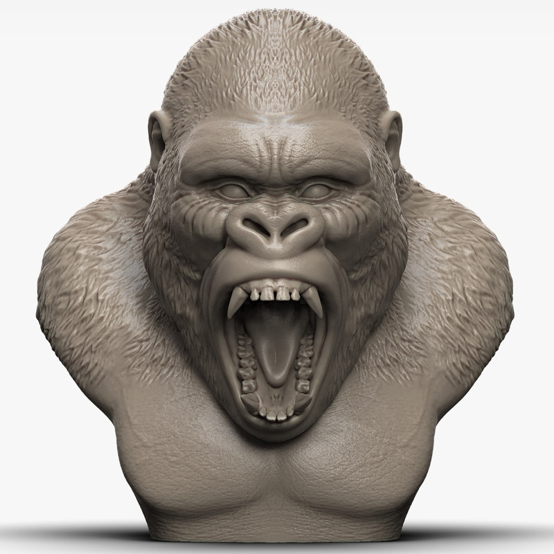 Gorilla 3D Pewter Animal 