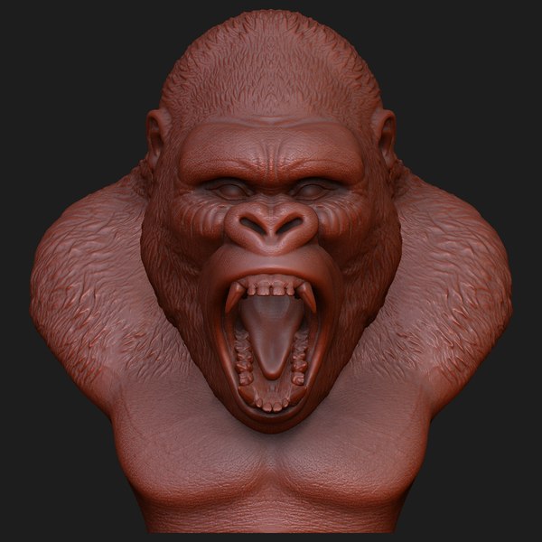 Angry gorilla 3D model - TurboSquid 1231333