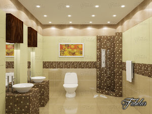 bathroom scene 3D model