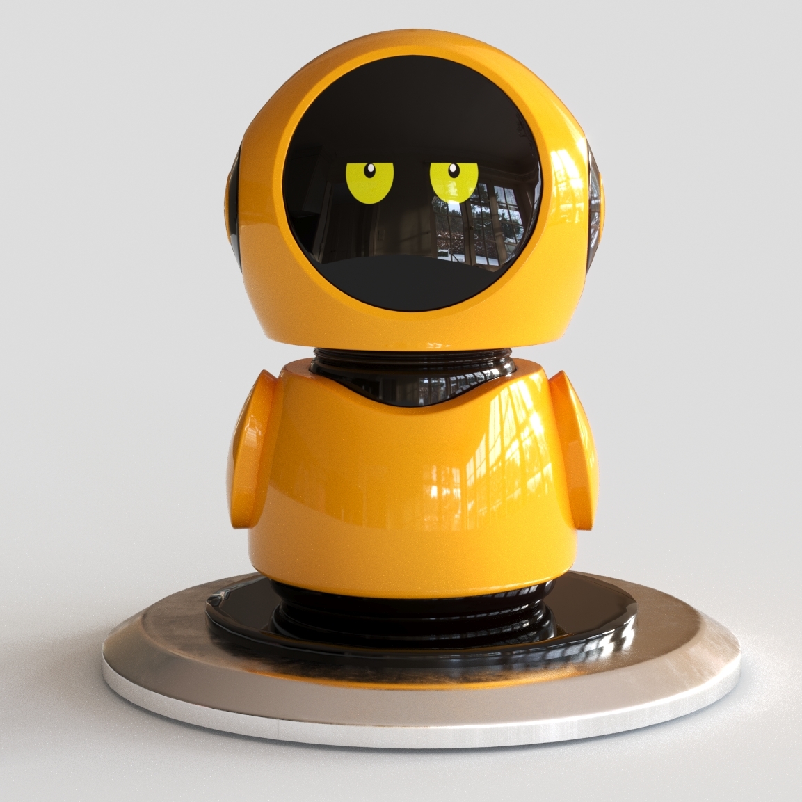 yellow robot car toy