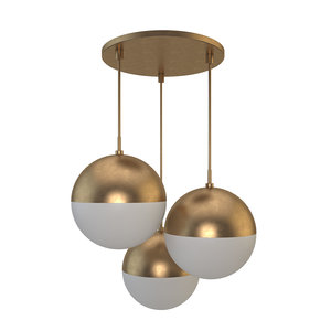 suspended lamp copper light 3D model