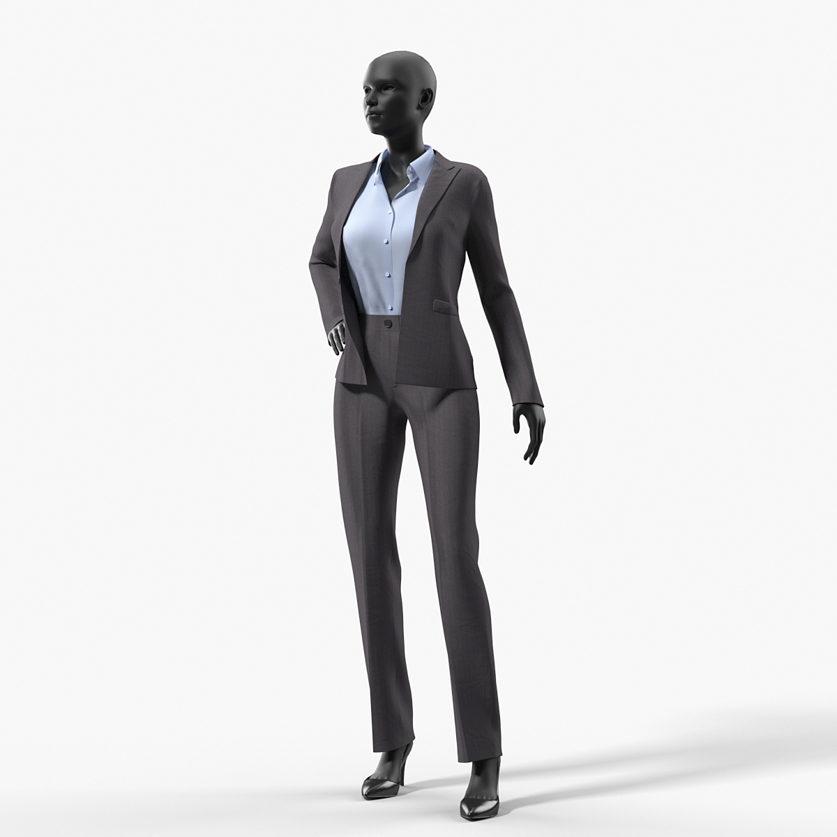 在时装模特的妇女衣服3d模型