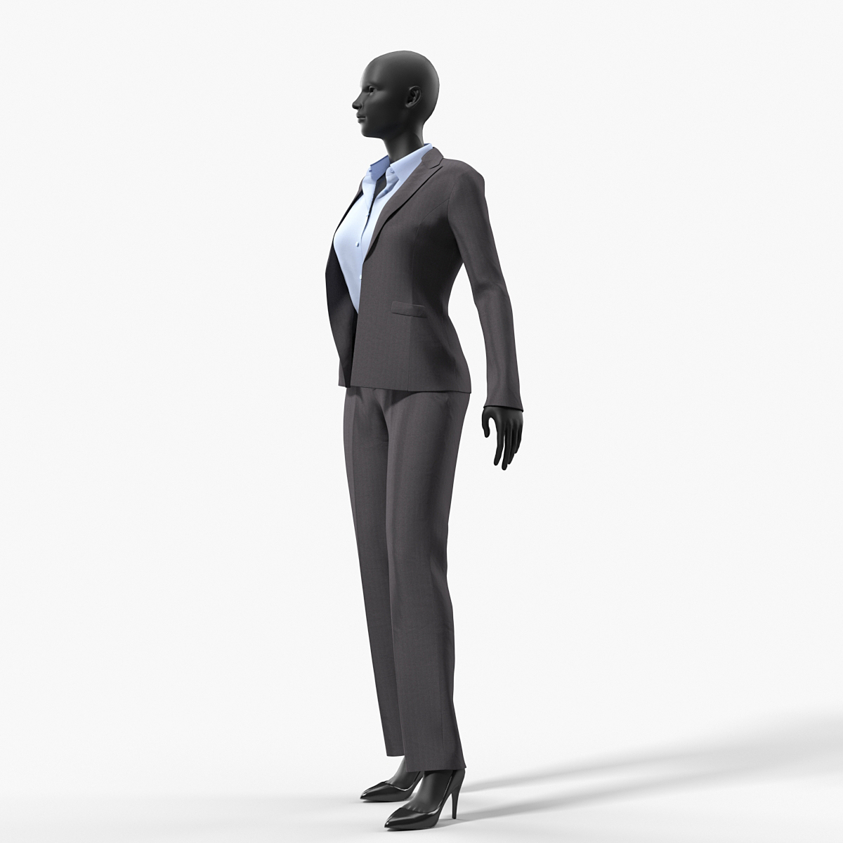 在时装模特的妇女衣服3d模型