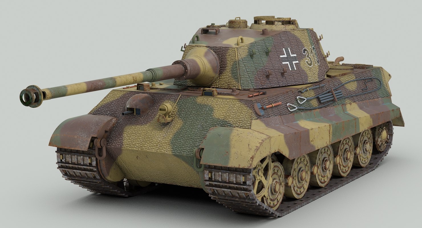 tiger 2 tank 3d model