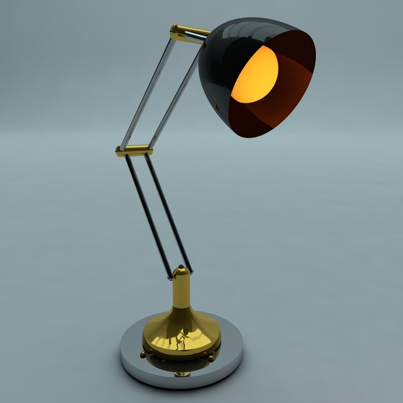 Modern table study lamp model TurboSquid 1231564