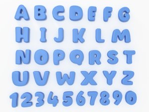 3D cartoon alphabet