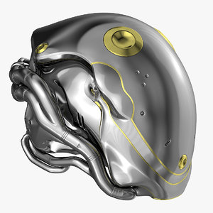 helmet vr metal 3D model