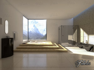 3D model bathroom scene