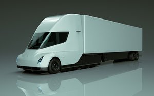 tesla semi truck 3D model