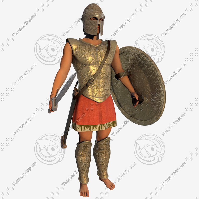 3D warrior ancient model - TurboSquid 1231925