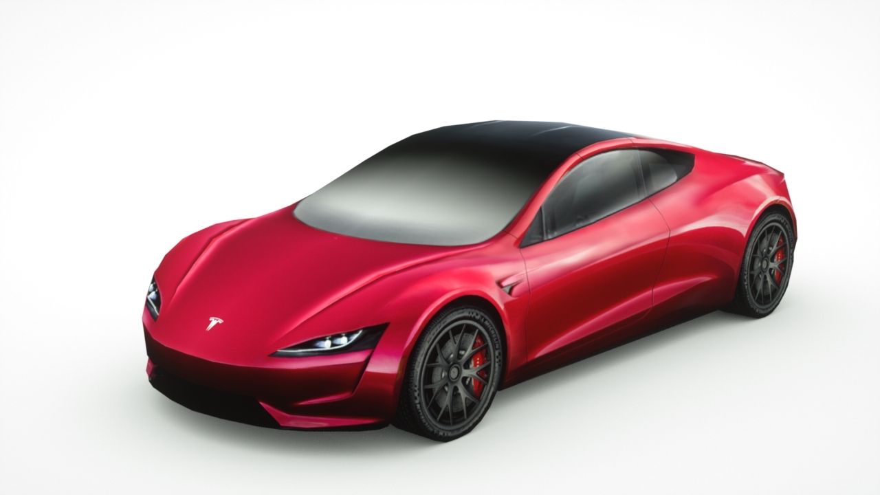 Tesla Roadster 20 Lowpoly